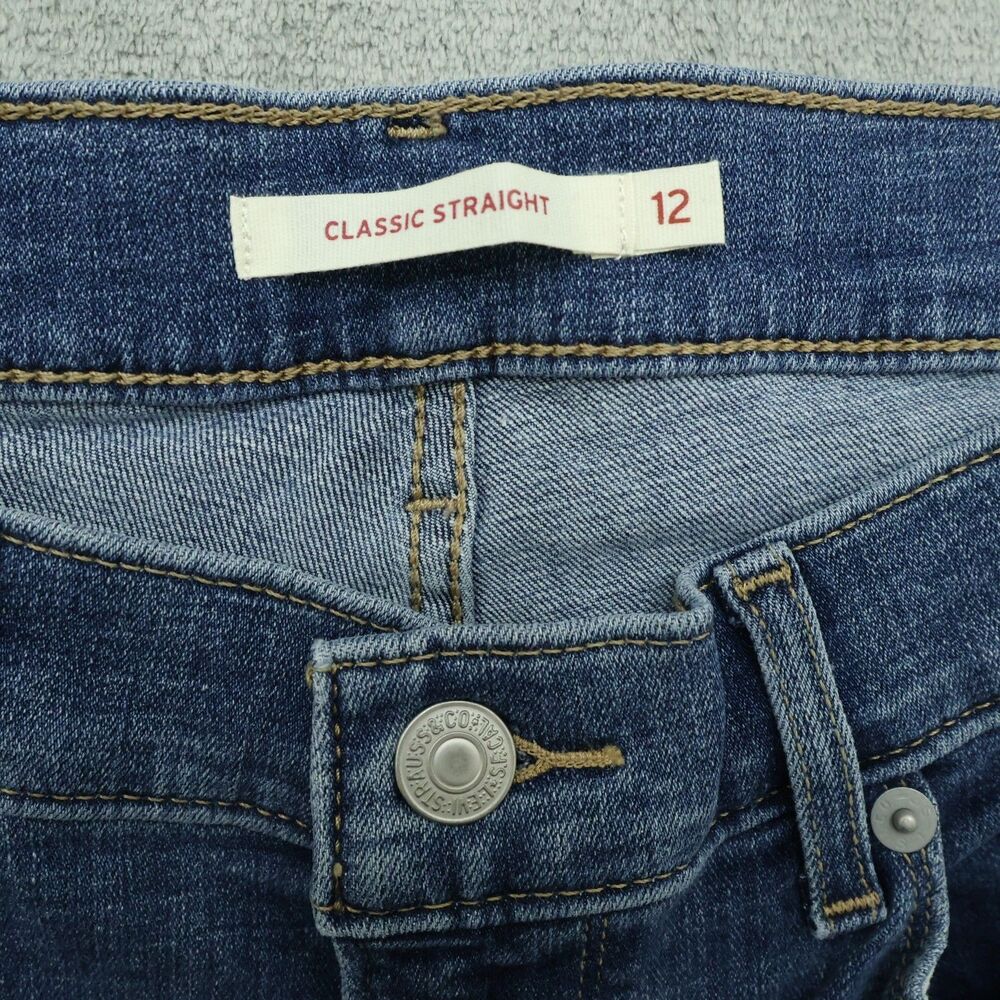 Levi's Jeans Women's Size 12M Mid-Rise Classic Straight Denim 30" Inseam NWT - Picture 9 of 16